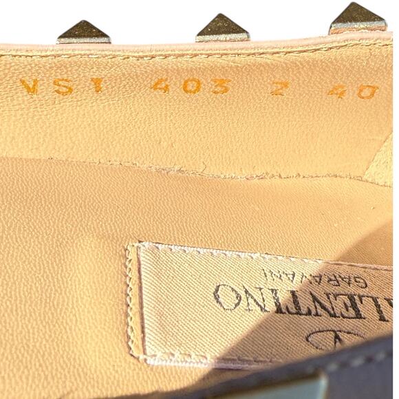 Valentino Garavani Rockstud Ballet Flat Shoes Pink Patent Leather Size 40 US 10 - Picture 7 of 15